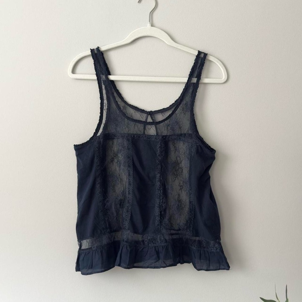 Chic Black Lace Tank Top